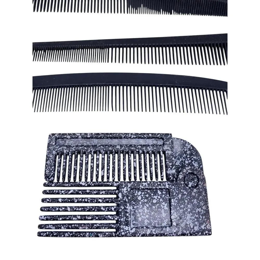 Vintage Hair Combs Lot Foster Grant Unbreakable Fold Up Barber Pick End Style 5